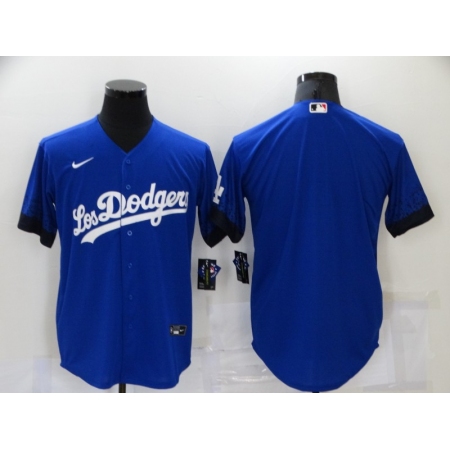 Men's Los Angeles Dodgers Blank Blue Game City Player Jersey