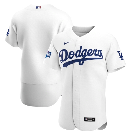 Men's Los Angeles Dodgers Blank Nike White 2020 World Series Champions Home Authentic Team Jersey