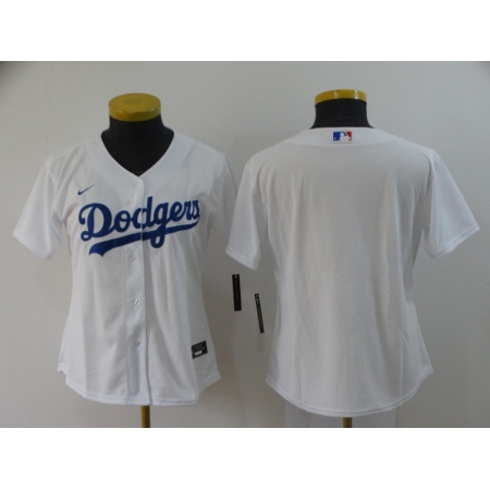 Women's Nike Los Angeles Dodgers Blank White Royal Alternate Stitched Baseball Jersey