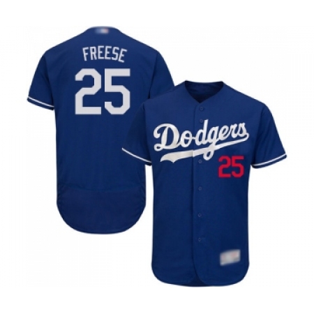 Men's Los Angeles Dodgers #25 David Freese Royal Blue Alternate Flex Base Authentic Collection Baseball Jersey