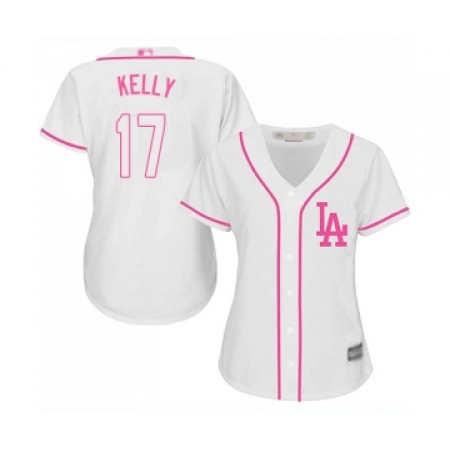 Women's Los Angeles Dodgers #17 Joe Kelly Authentic White Fashion Cool Base Baseball Jersey