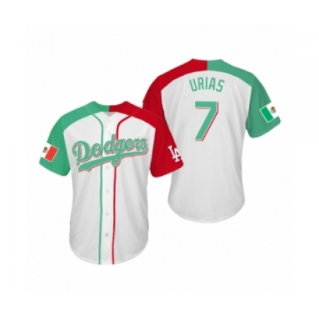 Men's Julio Urias #7 Los Angeles Dodgers Two-Tone Mexican Heritage Night Cool Base Jersey