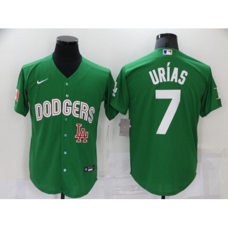 Men's Los Angeles Dodgers #7 Julio Urias Green Game Jersey