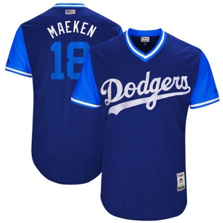 Men's Majestic Los Angeles Dodgers #18 Kenta Maeda 