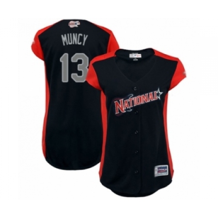 Women's Los Angeles Dodgers #13 Max Muncy Authentic Navy Blue National League 2019 Baseball All-Star Jersey