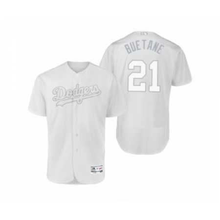 Men's Los Angeles Dodgers #21 Walker Buehler Buetane White 2019 Players Weekend Authentic Jersey