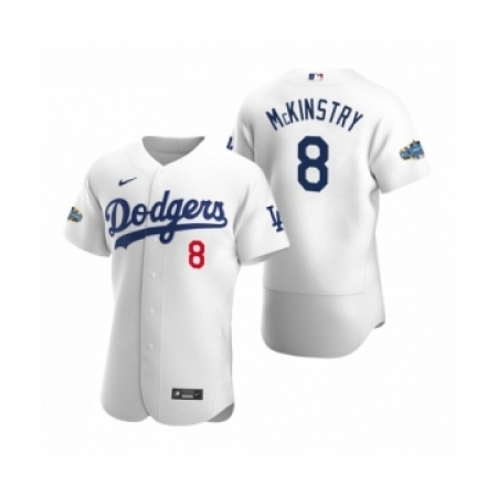 Men's Los Angeles Dodgers #8 Zach McKinstry Nike White Authentic Home Jersey